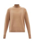 Falke - Roll-neck Oversized Cashmere Sweater - Womens - Camel