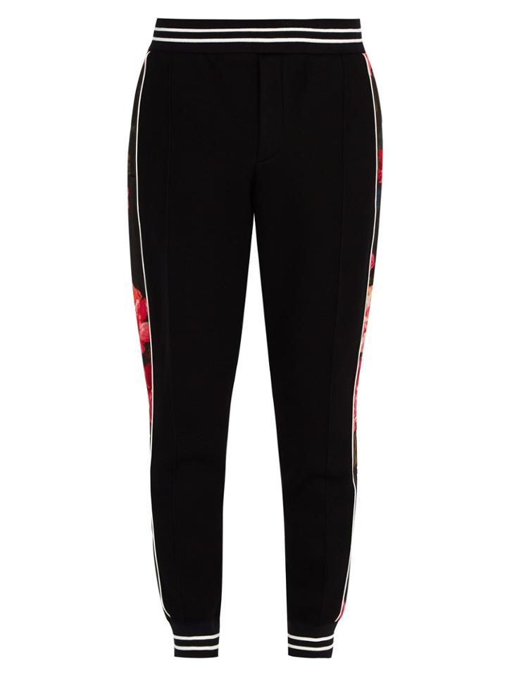 Alexander Mcqueen Floral-panel Track Pants