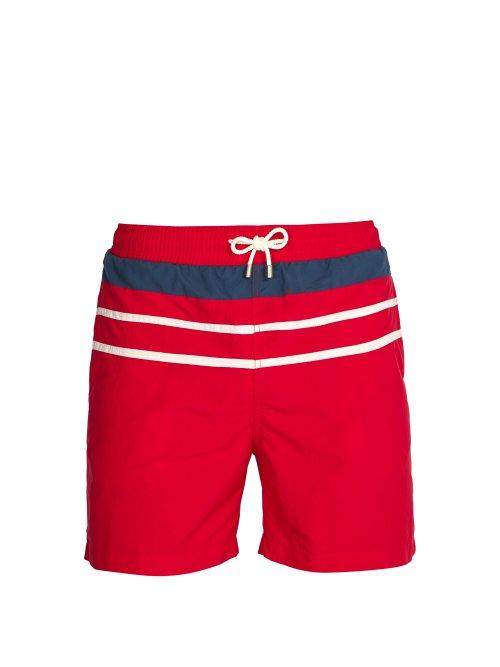 Matchesfashion.com Solid & Striped - The Classic Swim Shorts - Mens - Red Multi