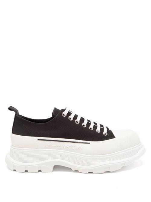 Alexander Mcqueen - Tread Slick Canvas Trainers - Mens - Black White