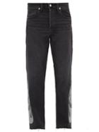 Matchesfashion.com Lost Daze - Flame-appliqu Denim Jeans - Mens - Black