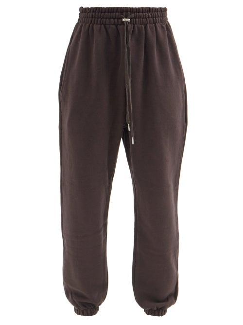 Ladies Rtw The Frankie Shop - Vanessa Organic-cotton Track Pants - Womens - Dark Brown