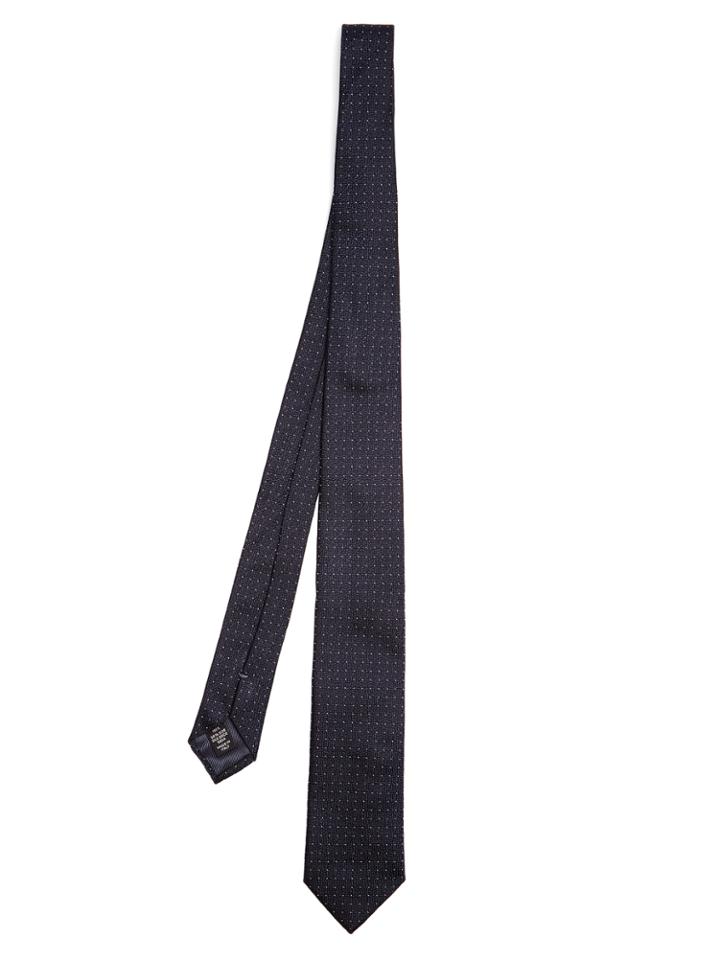 Ermenegildo Zegna Pin-dot Jacquard Silk Tie