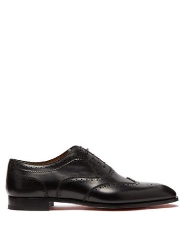 Matchesfashion.com Christian Louboutin - Cousin Platerissimo Leather Brogues - Mens - Black