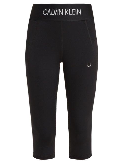 Matchesfashion.com Calvin Klein Performance - Logo Jacquard Performance Leggings - Womens - Black
