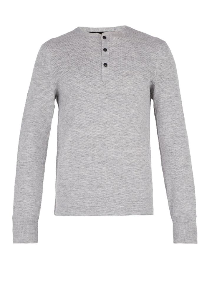 Rag & Bone Gregory Wool-blend Henley Sweater