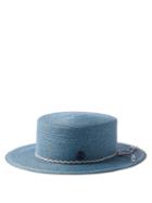 Maison Michel - Kiki Straw Hat - Womens - Blue
