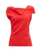 Matchesfashion.com Roland Mouret - Raywell Wool Crepe Sleeveless Top - Womens - Red