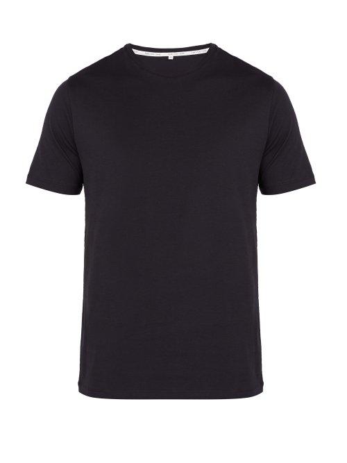Matchesfashion.com Hamilton And Hare - Crew Neck Cotton T Shirt - Mens - Navy