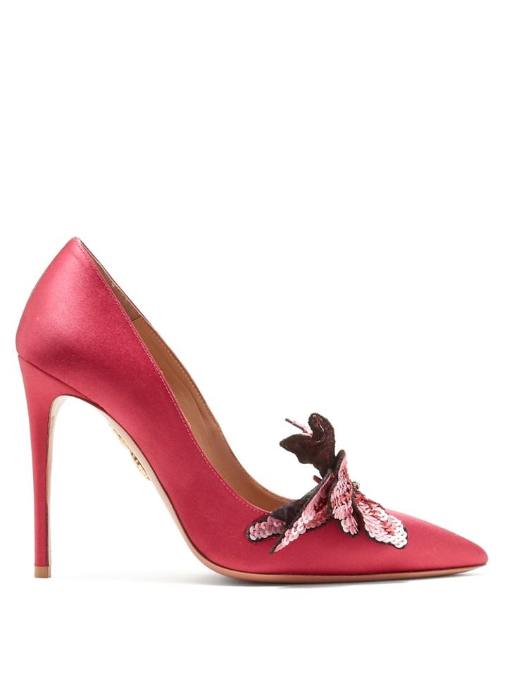 Aquazzura Poison 105 Satin Pumps