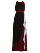 Roksanda Milda Sleeveless Colour-block Pliss Gown