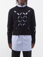 Stefan Cooke - Cutout Knitted Sweater - Mens - Black