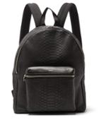 Matchesfashion.com Amiri - Python Effect Leather Backpack - Mens - Black
