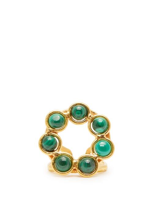 Matchesfashion.com Sylvia Toledano - Malachite Stone Ring - Womens - Green