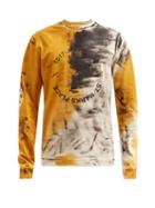Matchesfashion.com 1017 Alyx 9sm - Abstract-print Cotton-jersey Long-sleeved T-shirt - Mens - Orange Multi