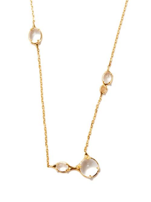 Matchesfashion.com Alan Crocetti - Droplet Crystal & Gold-vermeil Necklace - Mens - Gold