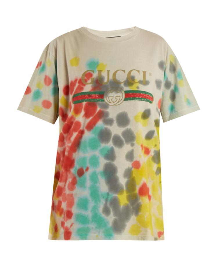 Gucci Tie-dye Logo-print T-shirt