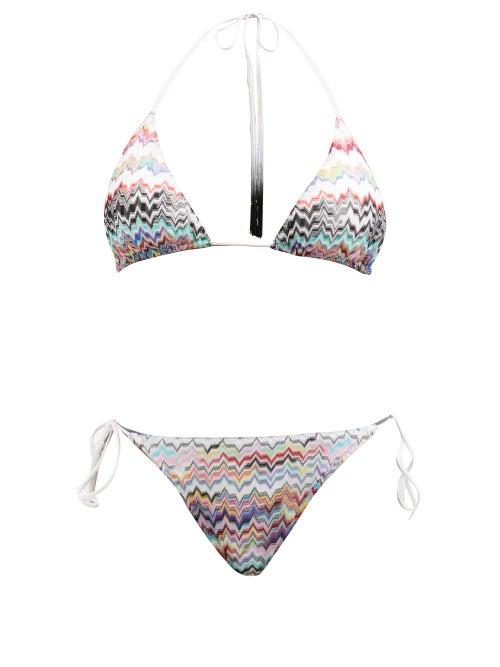 Missoni Mare - Zigzag Tasselled-tie Triangle Bikini - Womens - Black Multi