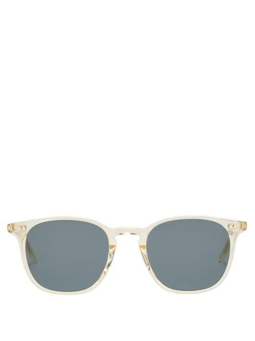 Matchesfashion.com Garrett Leight - Clark Square Acetate Sunglasses - Mens - Blue
