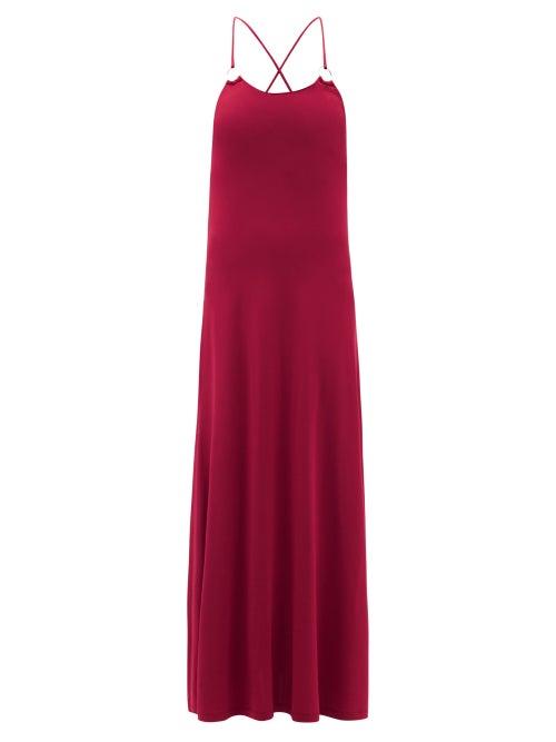 Matchesfashion.com Max Mara Beachwear - Cremona Dress - Womens - Burgundy