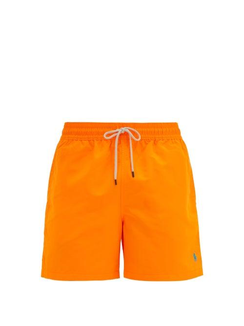 Matchesfashion.com Polo Ralph Lauren - Traveler Logo-embroidered Swim Shorts - Mens - Orange