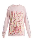 Blue Roses Misery Loves Company Printed T-shirt