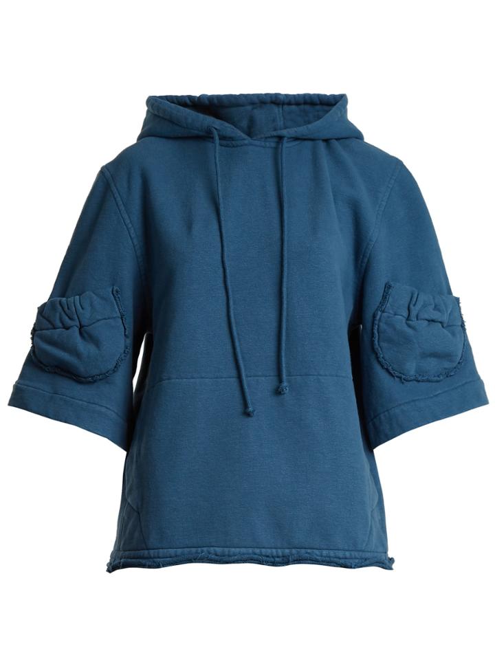 J.w.anderson Raw-edge Hooded Stretch-cotton Sweatshirt