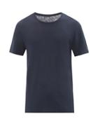 Derek Rose - Linen-jersey T-shirt - Mens - Navy