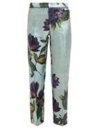 Matchesfashion.com F.r.s - For Restless Sleepers - Ceo Floral Print Silk Trousers - Womens - Light Blue