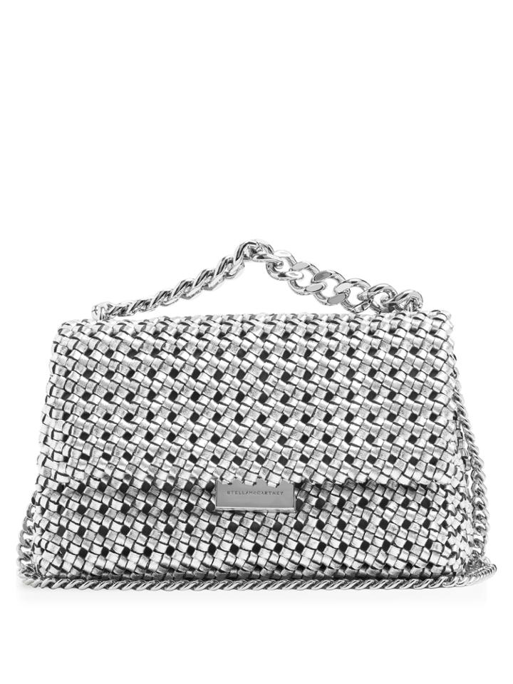 Stella Mccartney Becks Woven Faux-leather Cross-body Bag