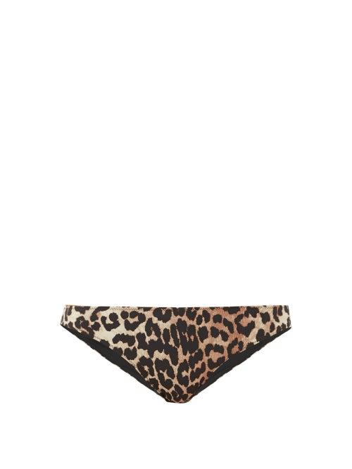 Matchesfashion.com Ganni - Leopard-print Bikini Briefs - Womens - Leopard