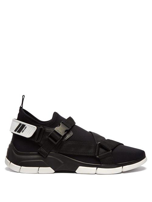 Matchesfashion.com Prada - Xy Neoprene Low Top Trainers - Mens - Black White
