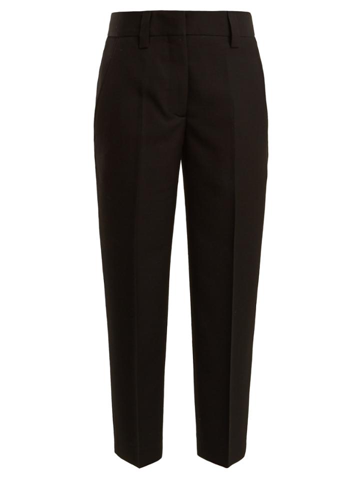Acne Studios Trea Wool-crepe Cropped Trousers
