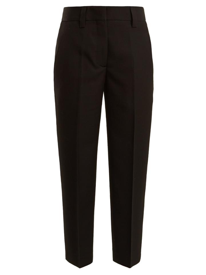 Acne Studios Trea Wool-crepe Cropped Trousers