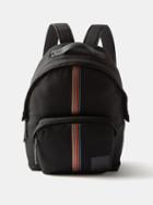 Paul Smith - Signature Stripe Leather-trim Backpack - Mens - Black