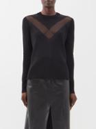 Alexander Mcqueen - One-shoulder Knitted Bandage Crop Top - Womens - Black
