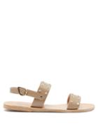 Matchesfashion.com Ancient Greek Sandals - Dinami Leather Slingback Sandals - Womens - Light Grey