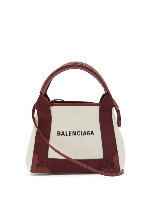 Matchesfashion.com Balenciaga - Cabas Xs Logo-print Cross-body Bag - Womens - Burgundy Multi