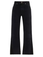 Matchesfashion.com Khaite - Layla High-rise Kick-flare Jeans - Womens - Black