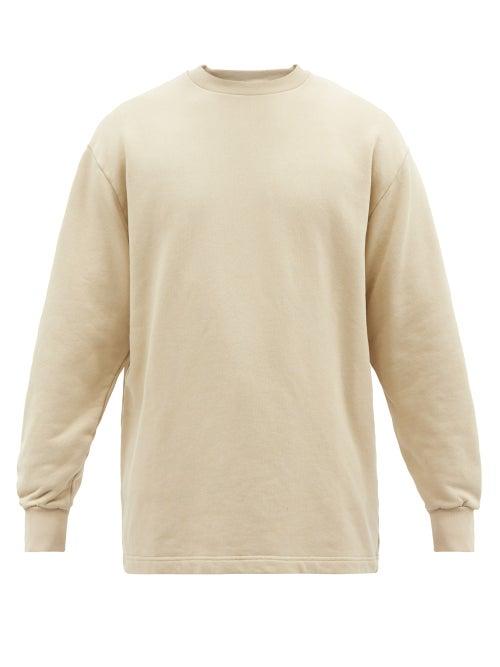 Acne Studios - Fleece-logo Loopback Cotton-jersey Sweatshirt - Mens - Beige