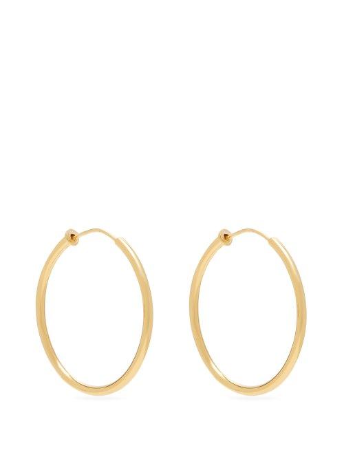 Matchesfashion.com Theodora Warre - Gold Plated Sterling Silver Hoop Earrings - Womens - Gold