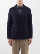 Officine Gnrale - Leon Double-breasted Wool Suit Jacket - Mens - Navy