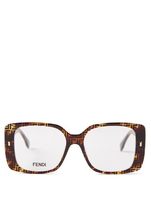 Fendi - Fendi First Square Tortoiseshell-acetate Glasses - Womens - Brown Multi