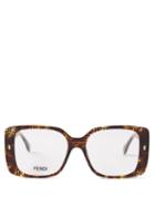 Fendi - Fendi First Square Tortoiseshell-acetate Glasses - Womens - Brown Multi
