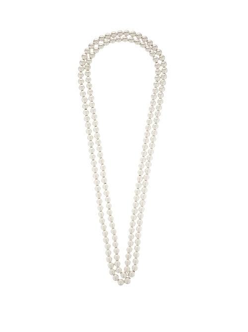 Matchesfashion.com Jil Sander - Doubled Sphere Silver Necklace - Womens - Silver
