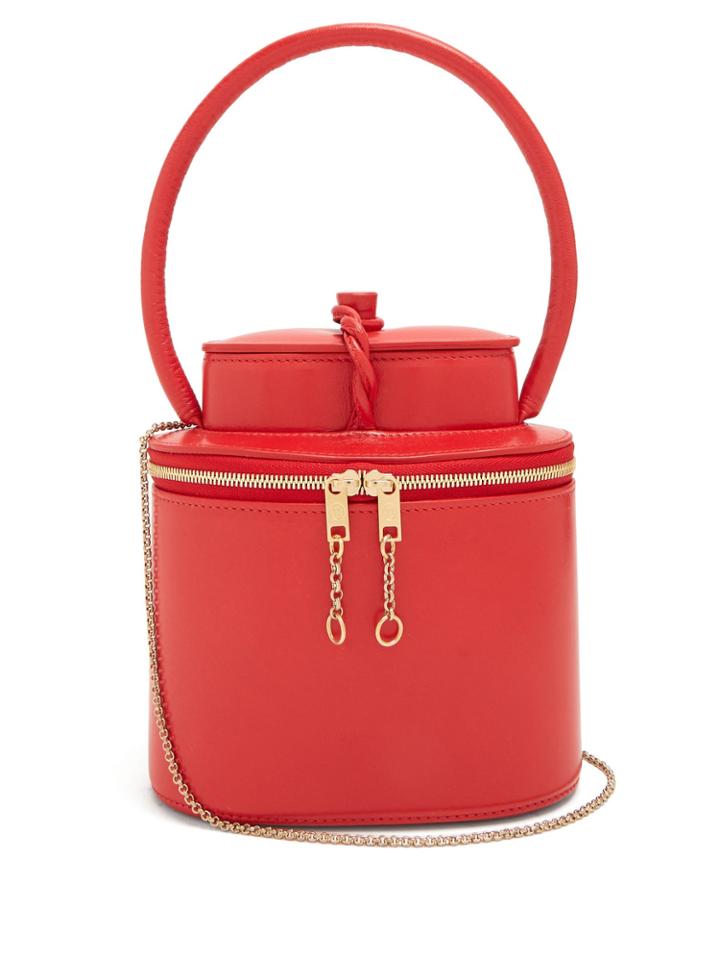 Maison Margiela Replica Tea Container Leather Clutch Bag
