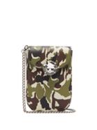 Matchesfashion.com Miu Miu - Camouflage Print Mini Leather Cross Body Bag - Womens - Green Multi