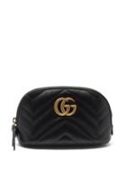 Gucci - Gg Marmont Quilted Leather Makeup Bag - Womens - Black
