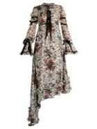 Erdem Ines Asymmetric-hem Voile Dress