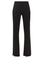 Ladies Rtw Galvan - Rhea Ribbed Kickflared Trousers - Womens - Black